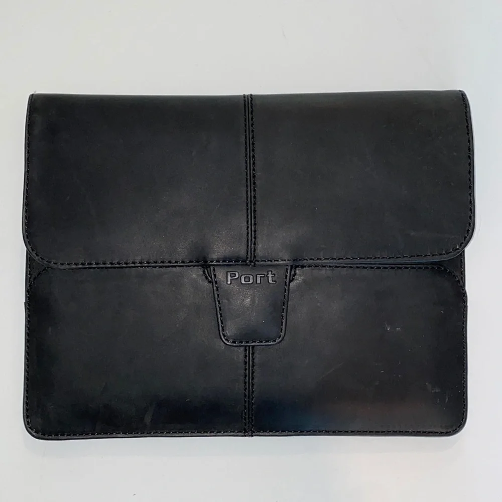 Black Leather Tablet Sleeve by Port